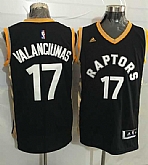Toronto Raptors #17 Jonas Valanciunas Black Gold Stitched NBA Jersey,baseball caps,new era cap wholesale,wholesale hats